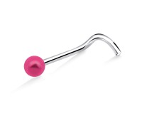 1.8mm Enamel Ball Curved Nose Stud NSKB-845E